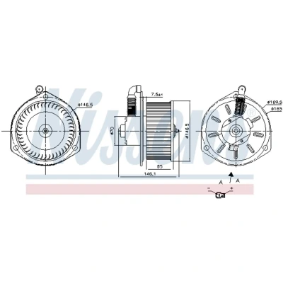 Afbeelding van Nissens Kachelventilatormotor /wiel 87163