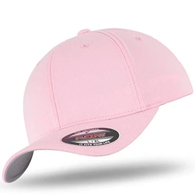 Afbeelding van Flexfit Wooly Combed Xs, uniseks pet voor volwassenen, Roze, S M, M