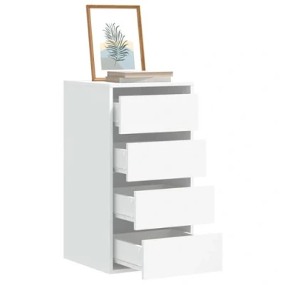 Image de vidaXL Commode d&#039;angle blanc 40x41x76 cm bois d&#039;ingénierie852861
