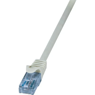 Afbeelding van CAT6a U/UTP grijs 0.25M CCA Netwerkkabel Computerkabel Kabel