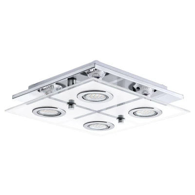 Afbeelding van EGLO Cabo Plafondlamp GU10 29 cm Chroom/Wit