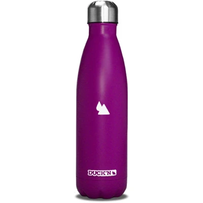 Afbeelding van RVS thermosfles purper 500 ml waterfles drinkfles sport