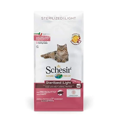 Afbeelding van Schesir Kat Dry Sterilized Ham 10 kg