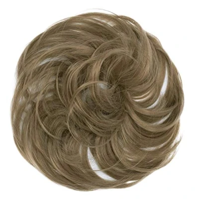 Afbeelding van CAISHA Haar Stuk Stropdas Chignons Bruids Kapsels Volumineuze Slordig Chignon Licht Golvend Bruin G12B