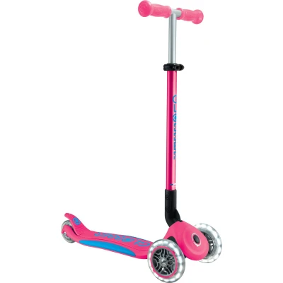 Afbeelding van Globber Kinderstep 3 wiel LED Step Jongens/Meisjes Kinderen (3 9 jaar) Opvouwbaar Speelgoed Anti slip Deck Fuchsia