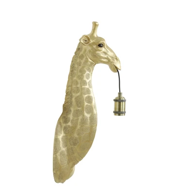Afbeelding van Giraffe wandlamp 61 cm goud