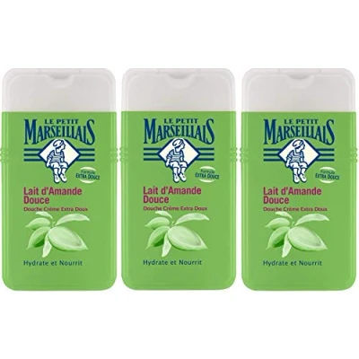 Afbeelding van Le Petit Marseillais Douchegel met amandelmelk, 3 x 250 ml, uit Frankrijk