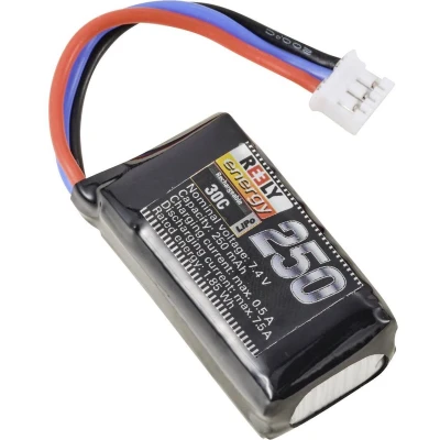 Afbeelding van Reely LiPo accupack 7.4 V 250 mAh Aantal cellen: 2 30 C Softcase Kabelschoen