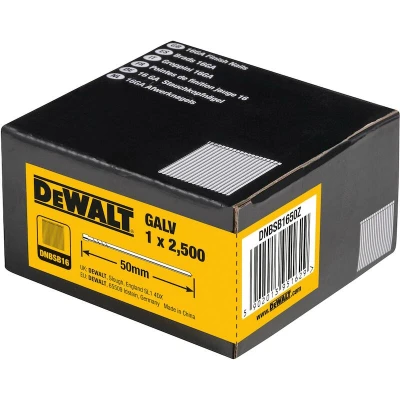 Afbeelding van DeWALT DNBSB1650Z 16 Gauge GAL Spijkers 1.5x50mm 2500 stuks