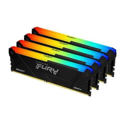 Afbeelding van Kingston FURY Beast KF432C16BB2AK4/32 computergeheugen 32 GB 3200 MT/s DDR4 CL16 DIMM 4 stuks