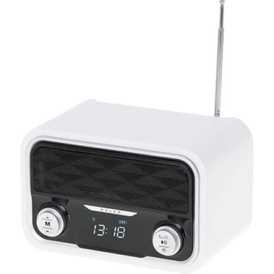 Image de Radio Bluetooth Tuner FMLecture MP3 Port USB et carte SD Sans Fil Portable Adler AD1185 Blanc