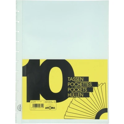 Afbeelding van Atoma Showtassen, Transparant, Voor A4+ Schriften, Set Van 10 Stuks Tabblad