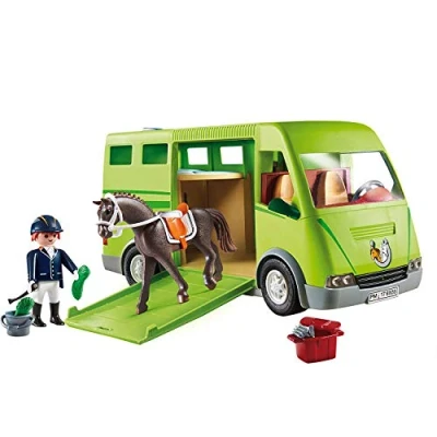 Afbeelding van Playmobil Ruiter met van en paard 6928, meerkleurig