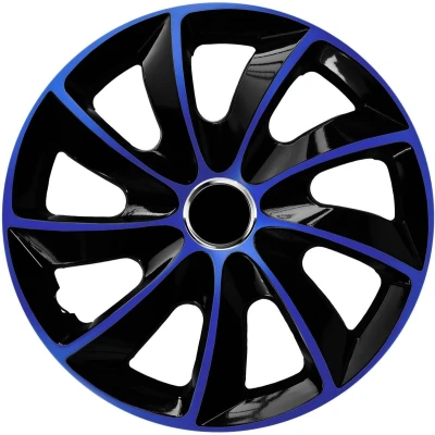 Afbeelding van NRM Stig Extra Wieldoppen 13&quot; Blauw &amp; Zwart set van 4 stuks ABS / Duurzaam Resistant