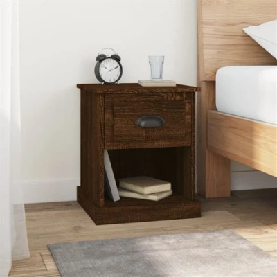 Afbeelding van Nachtkastje 39x39x47,5 cm bewerkt hout bruineikenkleurig