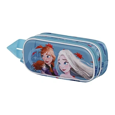 Afbeelding van Disney Frozen 2 Enchanted 3D dubbele pennenetui, Blauw, 22 x 9,5 cm, één maat, Dubbel etui betoverd,