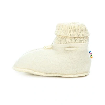 Afbeelding van Joha Babyschoenen van 100% wol, witte olie