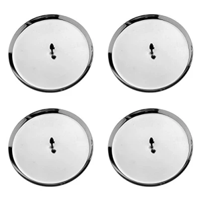 Afbeelding van Glorex 6 7021 401 kaarsenhouder 4 stuks zilver Ø ca. 10 cm voor het vormgeven van bloemstukken en kransen bevestigen kaarsen