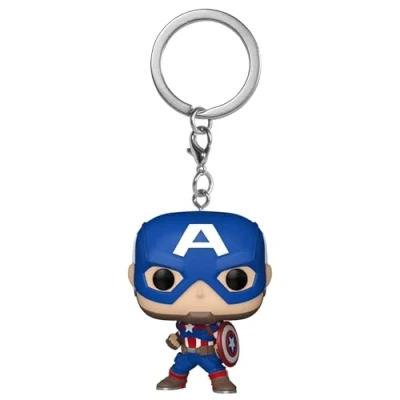 Afbeelding van Funko Pop! Sleutelhanger: Marvel NC Captain America Comics Vinyl minifiguur om te verzamelen fancy sleutelhanger kerstcadeau cadeau idee Officiële producten