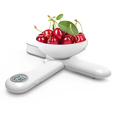 Afbeelding van CAMRY Opvouwbare keukenweegschaal, digitale weegschaal, elektronische 5 kg/1 g, lcd display, met tarrafunctie (wit)