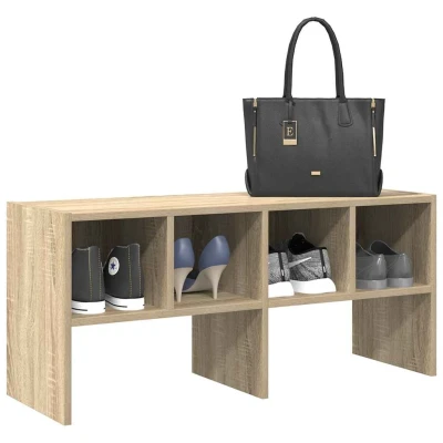 Afbeelding van vidaXL Schoenenrek stapelbaar 89,5x30x40 cm sonoma eikenkleurig