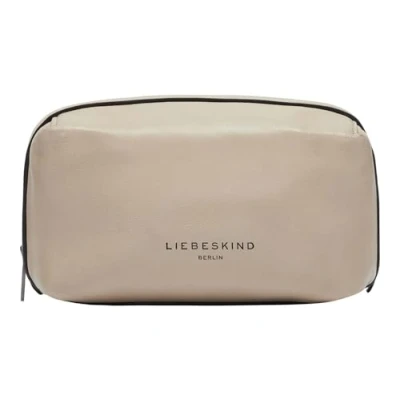 Afbeelding van LIEBESKIND BERLIN Leren Utensil zak Toilettas Hera Sheep Natural Pouchette Beauty Sandcastle Beige