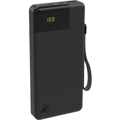 Afbeelding van Aqiila Powerbank 20.000mAh, 65W, PD snelladen, LCD Scherm, 2x USB C, 1x A, Pass Through Charging, Lichtgewicht, Vliegtuig Veilig, Soft Touch Afwerking, Powerbird Zwart
