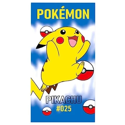 Afbeelding van Theonoi Saunahanddoek, strandhanddoek, badhanddoek, 70 x 140 cm, cadeau voor jongens, microvezel (Pokémon)