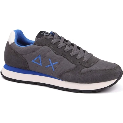 Afbeelding van Sun68 Grigio Scuro Sneakers laag, Heren, Maat: 41, Grey Leer