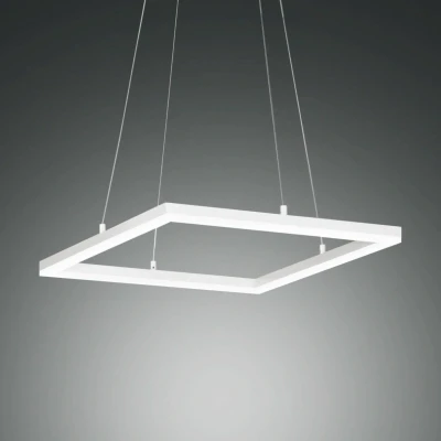 Afbeelding van LED hanglamp Bard, 42x42cm in wit
