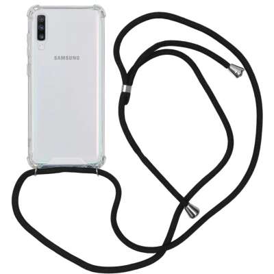 Afbeelding van imoshion Backcover met koord voor de Samsung Galaxy A70 Zwart
