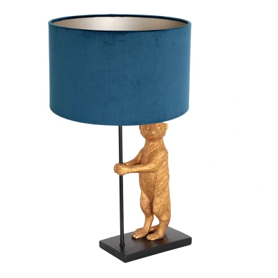 Afbeelding van Anne Light and home tafellamp Animaux zwart metaal 30 cm E27 fitting 8229ZW