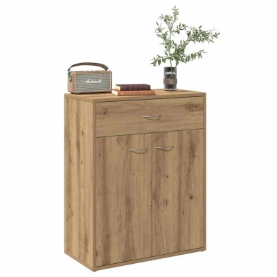 Afbeelding van vidaXL Dressoir 60x30x75 cm bewerkt hout artisanaal eikenkleurig