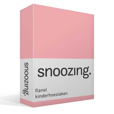 Afbeelding van Snoozing Flanel Kinderhoeslaken Wiegje 40x80 cm Roze