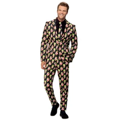 Afbeelding van Smiffy&#039;s Ghostbusters Kostuum Top Spokenjager Man Zwart Medium Halloween Verkleedkleding