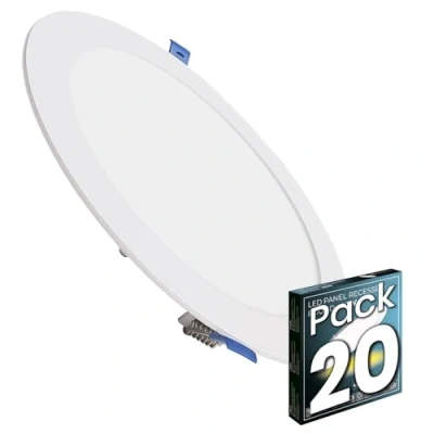 Afbeelding van led ATOMANT 20 stuks inbouwpanelen, downlight, rond, plat, 225 mm, W, kleur neutraal wit (4500 K), 1800 lumen, inclusief driver