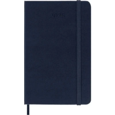 Image de Agenda civil de poche Moleskine semainier couverture rigide 2025 bleu saphir