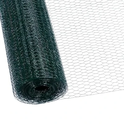 Afbeelding van CCLIFE Kippenhokhek, maaswijdte 45 mm, hoogte 100 cm, lengte 15/25/50 m, pvc coating, groen