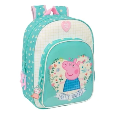 Afbeelding van Schoolrugzak Peppa Pig Pretty flowers Geel Munt 26 x 34 11 cm