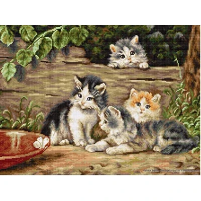 Afbeelding van Borduurpakket De katten om te borduren van Luca s b556