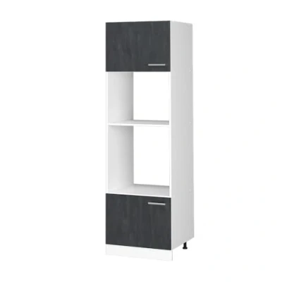 Afbeelding van Vicco Magnetronkast R Line, Zwart beton/Wit, 60 cm