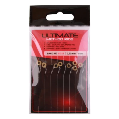 Afbeelding van Ultimate Method Hair Rig Baitband size 10 / 0,22mm 8cm 8pcs Witvis onderlijn