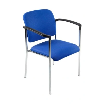 Afbeelding van Vergaderstoel Bonanza Blauw met Chroom frame