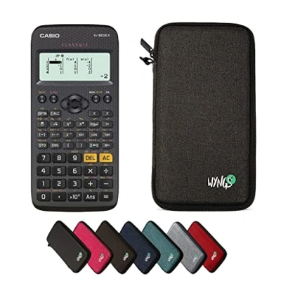 Afbeelding van Calcuso Voordeelverpakking met Casio FX 82DE X ClassWiz rekenmachine, donkergrijs