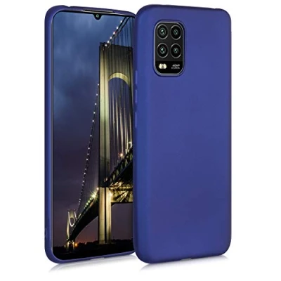 Afbeelding van kwmobile telefoonhoesje geschikt voor Xiaomi Mi 10 Lite (5G) Hoesje smartphone Back cover in metallic blauw