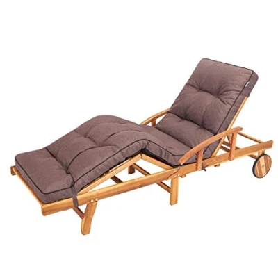 Afbeelding van Bjird Tuinstoelkussen, ligstoelkussen, 200 x 55 8 cm, gewatteerd, groen weide