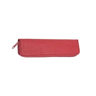 Afbeelding van Juscha Ju 2733 Pennenetui Alassio Van Polyester En Katoen. Rood 17X5X2Cm
