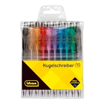 Afbeelding van Idena 500275 balpen in blauw, 10 stuks