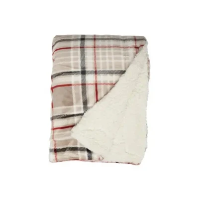 Afbeelding van Unique Living Larsson plaid 150x200cm taupe