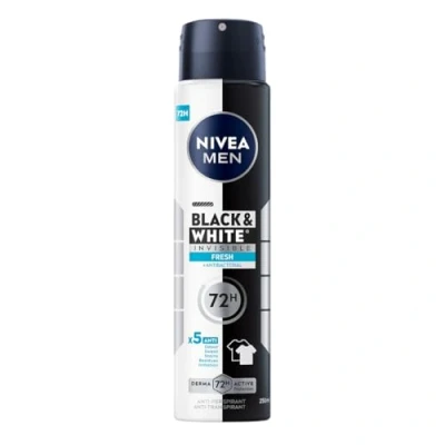 Afbeelding van Men Black&amp;White Invisible Fresh antiperspiratiespray 250ml